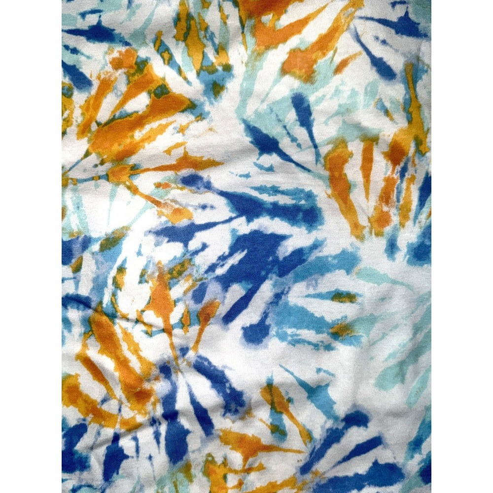 Cat & Jack Boy's 2pc Tie-Dye Sleeper Pajama Set Size 14 Whit, Blue & Orange - Picture 3 of 5